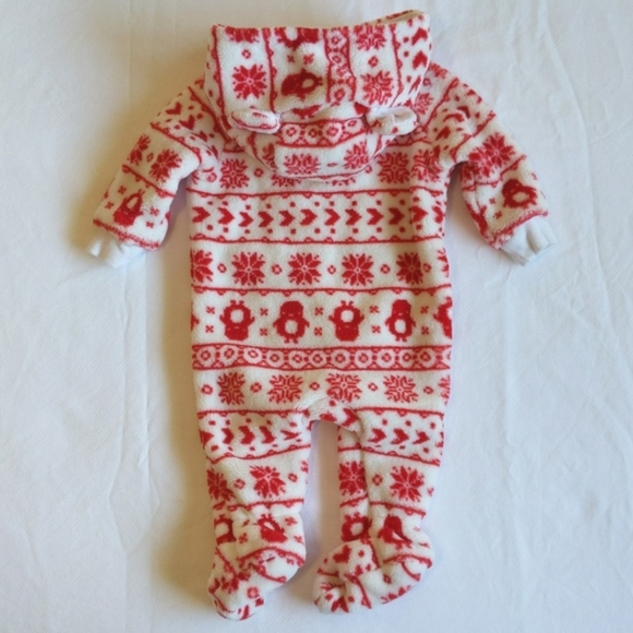 joe fresh fluffy penguin bunting suit with hood 0-3 months baby girl - Picture 7 of 7